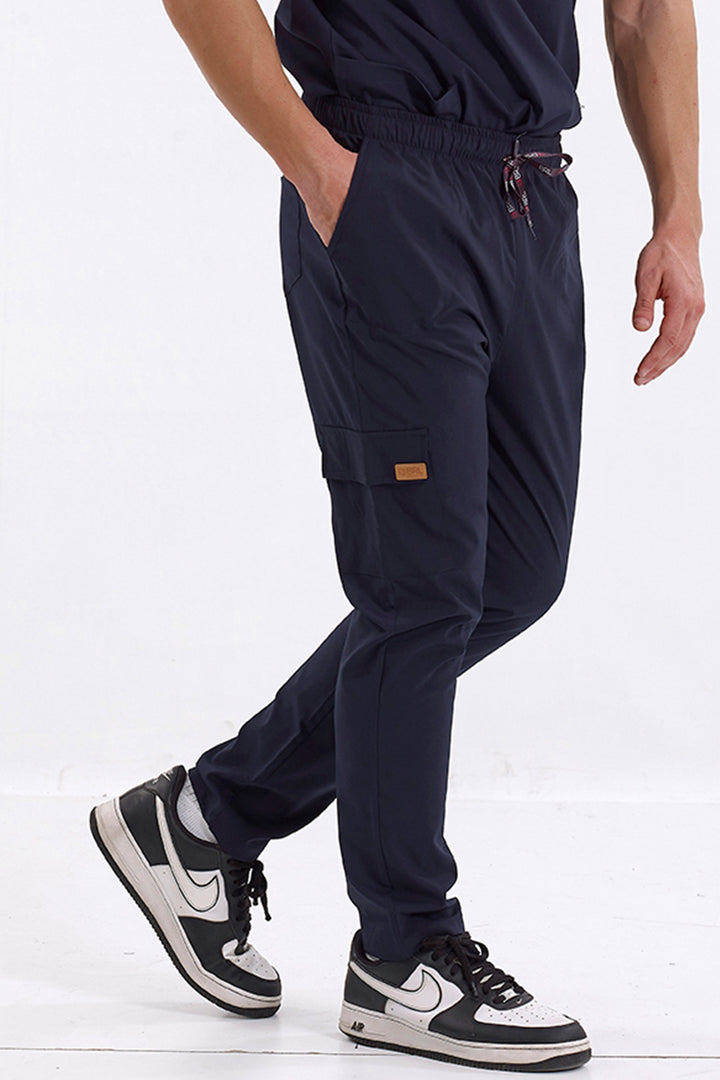 SNAPSM TEK ALT Kargo Cepli Klasik Likralı Unisex Cerrahi Pantolon Lacivert