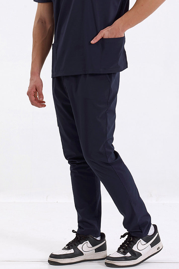 SNAPSM TEK ALT Kargo Cepli Klasik Likralı Unisex Cerrahi Pantolon Lacivert
