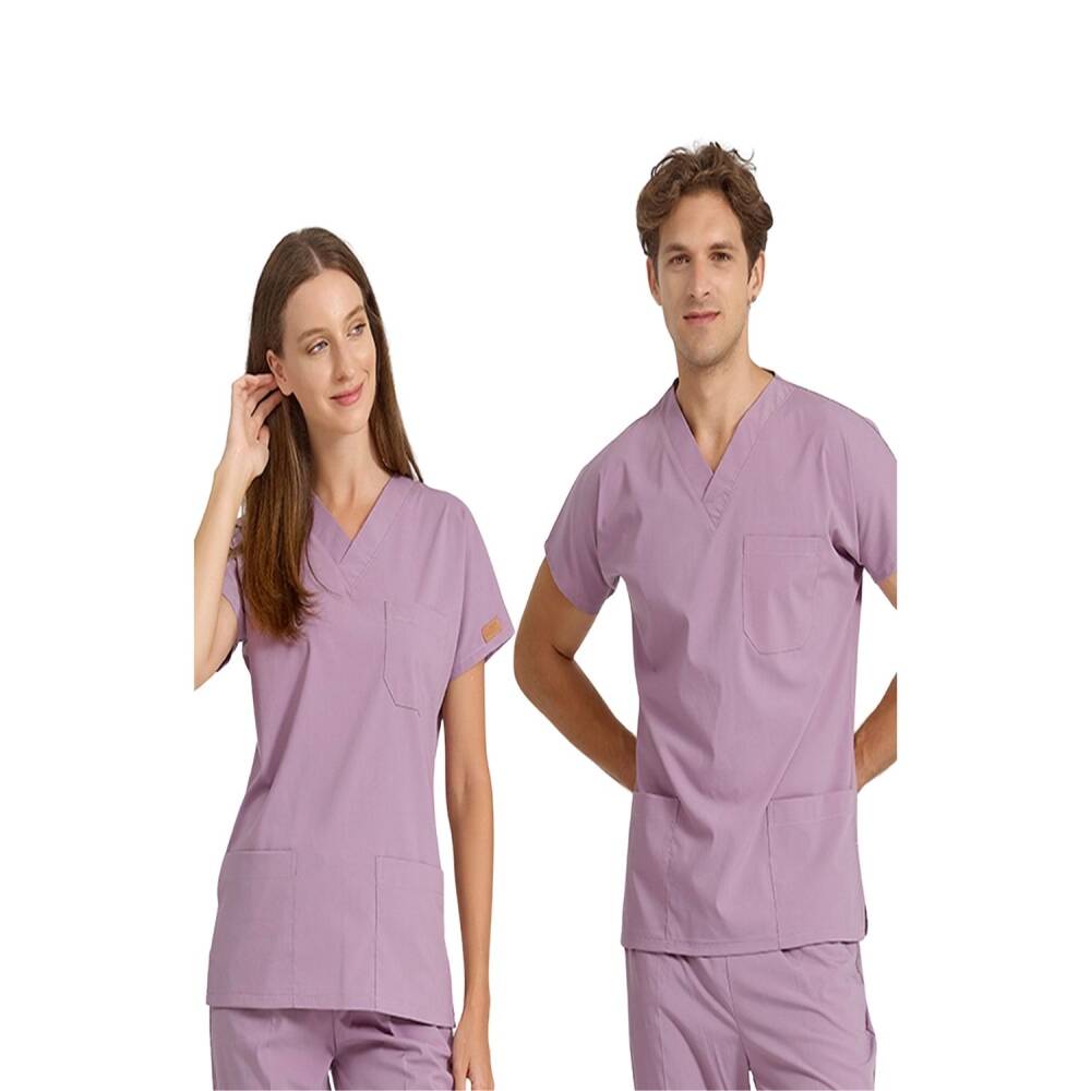 SCRUBLE FLEX | TEK ÜST Likralı Unisex Cerrahi Forma Lila