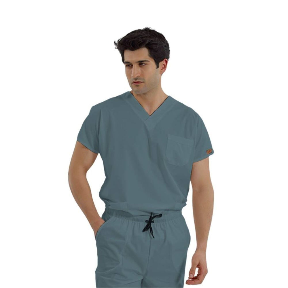 SCRUBLE FLEX | TEK ÜST Likralı Unisex Cerrahi Forma Goblin Mavi