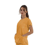 Resmi Galeri görüntüleyiciye yükleyin, SCRUBLE FLEX | TEK ÜST Likralı Unisex Cerrahi Forma Sarı
